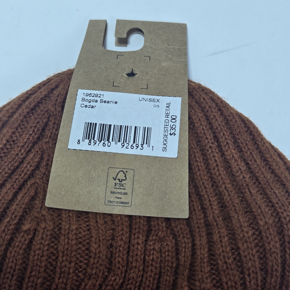 PrAna Bogda Cedar Beanie and Badgley Mischka Leopard Print Mittens L/XL Get Both - Picture 5 of 6